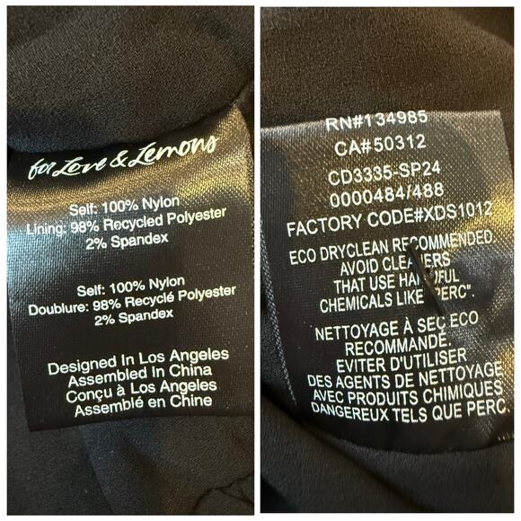 For Love & Lemons NWT Black Bette Lace Mini Dress size Large - Picture 9 of 15